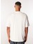 Beyaz Erkek Bisiklet Yaka Loose Fit T-Shirt D4SM-TST3268 5