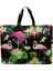 Siyah 27X32X10CM Moda Flamingo Baskı Alışveriş Çantası Kadın Katlanabilir Dokunmamış Kumaş Eko Çanta Seyahat Bakkal Katlanır Çanta Giyim Tote Çanta (Yurt Dışından) 2