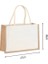 27X26CM Eko Bez Çantalar Kadın Çuval Bezi Jüt Alışveriş Bez Çantalar Büyük Kapasiteli Alışveriş Çantası Su Geçirmez Yeniden Kullanılabilir Alışveriş Çantaları Çanta Çanta (Yurt Dışından) 1