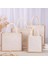 27X26CM Eko Bez Çantalar Kadın Çuval Bezi Jüt Alışveriş Bez Çantalar Büyük Kapasiteli Alışveriş Çantası Su Geçirmez Yeniden Kullanılabilir Alışveriş Çantaları Çanta Çanta (Yurt Dışından) 4