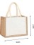 35X29CM Eko Bez Çantalar Kadın Çuval Bezi Jüt Alışveriş Bez Çantalar Büyük Kapasiteli Alışveriş Çantası Su Geçirmez Yeniden Kullanılabilir Alışveriş Çantaları Çanta Çanta (Yurt Dışından) 1