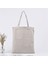 Açık Gri Moda Düz Renk Tote Çanta Bej ve Siyah Alışveriş Orijinal Unisex Seyahat Kanvas Çantalar Eko Katlanabilir Alışveriş Tote Büyük Tote (Yurt Dışından) 1