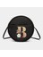 6gold F Altın Harf Adı Desen Serisi Yuvarlak Bayan Crossbody Saklama Çantası Çanta Telefon Cüzdan Messenger Omuz Okul Messenger Çanta (Yurt Dışından) 3