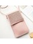 Pembe Çapraz Vücut Cep Telefonu Çantası Dokunmatik Ekran Temizle Pencere Mini Çanta Cep Telefonu Çanta Kılıfı DIN889 (Yurt Dışından) 4