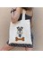 139 35X40 cm Sevimli Minyatür Schnauzer Köpek En Iyi Arkadaşı Aşk Kalp Fransa Ingiltere Abd Bayrağı Kabarcık Çay Dabbing Kawaii Shopper Kanvas Tote Çanta Çanta (Yurt Dışından) 3