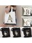 W 35X40CM Suluboya Çiçek Düğün Monogram Çiçekler Ilk Harf Baskı Kadın Kanvas Alışveriş Tote Çantaları Eko Yeniden Kullanılabilir Alışveriş Çantaları (Yurt Dışından) 2