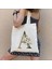 W 35X40CM Suluboya Çiçek Düğün Monogram Çiçekler Ilk Harf Baskı Kadın Kanvas Alışveriş Tote Çantaları Eko Yeniden Kullanılabilir Alışveriş Çantaları (Yurt Dışından) 4