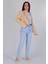 Kadın Bej Düğmeli Crop Blazer Ceket 2