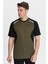 Erkek Sıfır Yaka Tişört Nefes Alan Kumaş Procool Spor Outdoor T-Shirt Haki-Siyah 1