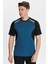 Erkek Sıfır Yaka Tişört Nefes Alan Kumaş Procool Spor Outdoor T-Shirt Indigo-Siyah 1