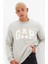 Erkek Gri Gap Logo Bisiklet Yaka Sweatshirt 1