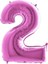 40 Inç 100 cm Pembe Folyo Rakam Balon 2 1