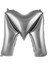 34 Inç 76 cm Gümüş Folyo Harf Balon M 1
