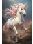 Renkli Baskılı Sayılarla Boyama Hobi Seti (Çerçeveli) 60X75 Cm: Unicorn 1