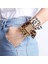 No.18 Boyutu Dvacaman Trendy Yeni Sıcak Yuvarlak Daire Moda Leopar Baskı Geniş Deri Bileklik Kadın Vintage Bilezik Kadın Düğün Takısı (Yurt Dışından) 2