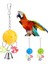 Mavi Stil Çan Topu At Papağan Parakeet Çiğneme Isırığı Tırmanma Salıncak Kafesi Dekor Kuş Pet Oyuncak (Yurt Dışından) 3