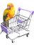 F Tarzı Paspas Arabası Alaşım Kuş Alışveriş Sepeti Mini Süpermarket Alışveriş Sepeti Arabası Kuş Oyuncakları Papağan Hamster Küçük Evcil Hayvan Malzemeleri (Yurt Dışından) 1