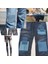 6pcs Denim Ş Oval Pantolon Kot Açık Mavi (Yurt Dışından) 4