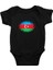 Azerbaycan Siyah Unisex Bebek Body - Zıbın 1