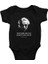 Albert Einstein Portre Alıntı Siyah Unisex Bebek Body - Zıbın 1