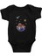 Uzayda Güneşlenmek Siyah Unisex Bebek Body - Zıbın 1