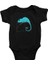 Fibonacci Spirali Bukalemun Siyah Unisex Bebek Body - Zıbın 1