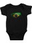 Brezilya - Brazil Siyah Unisex Bebek Body - Zıbın 1