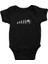 Baterist Evrimi Siyah Unisex Bebek Body - Zıbın 1
