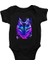 Renkli Kurt Siyah Unisex Bebek Body - Zıbın 1