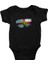 Alderney Siyah Unisex Bebek Body - Zıbın 1