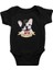 Sevimli French Bulldog Siyah Unisex Bebek Body - Zıbın 1
