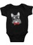 Siyah Papyonlu French Buldog Siyah Unisex Bebek Body - Zıbın 1