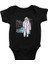 Pembe Kürk Tarzlı Kız Fashion Siyah Unisex Bebek Body - Zıbın 1