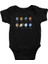 8 Gezegen Siyah Unisex Bebek Body - Zıbın 1