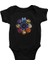 Ejderhalar Siyah Unisex Bebek Body - Zıbın 1