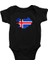 Izlanda Siyah Unisex Bebek Body - Zıbın 1