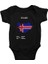 Izlanda Siyah Unisex Bebek Body - Zıbın 1
