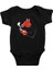 Sigara Içen Tilki Siyah Unisex Bebek Body - Zıbın 1