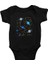 Satürn Siyah Unisex Bebek Body - Zıbın 1