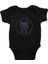 Hayalet Doberman Siyah Unisex Bebek Body - Zıbın 1