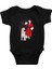 Kırmızı Paltolu Kız Fashion Siyah Unisex Bebek Body - Zıbın 1