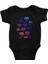 Renkli Kaplanlar Siyah Unisex Bebek Body - Zıbın 1