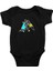 Güreş Siyah Unisex Bebek Body - Zıbın 1