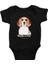 Beagle Sever Siyah Unisex Bebek Body - Zıbın 1