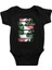 Pembe Flamingo Siyah Unisex Bebek Body - Zıbın 1