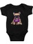 Karizmatik Buldog Siyah Unisex Bebek Body - Zıbın 1