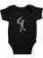 Buz Pateni Renkli Çift Siyah Unisex Bebek Body - Zıbın 1