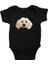 Sevimli Poodle Kaniş Siyah Unisex Bebek Body - Zıbın 1