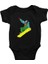 Snowboarding Siyah Unisex Bebek Body - Zıbın 1