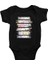 Renkli Tavşanlar Siyah Unisex Bebek Body - Zıbın 1